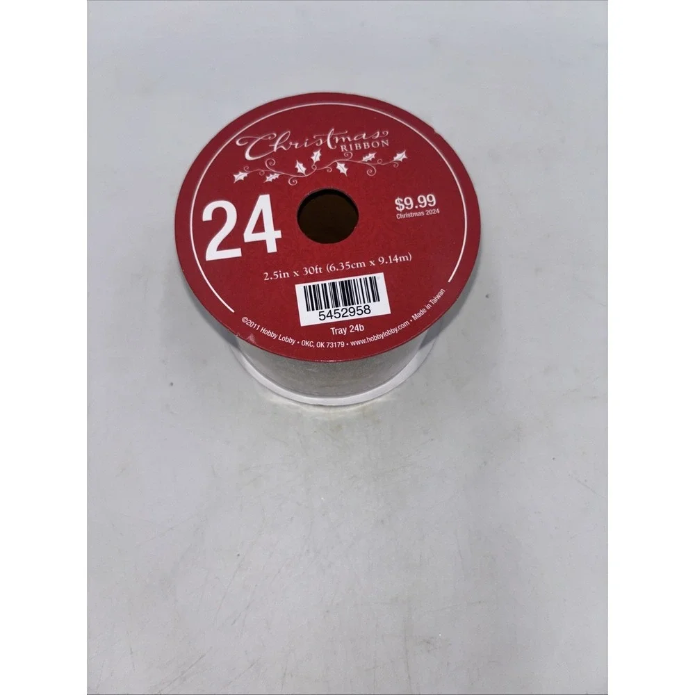NEW 1 roll wired edge ribbon 2.5